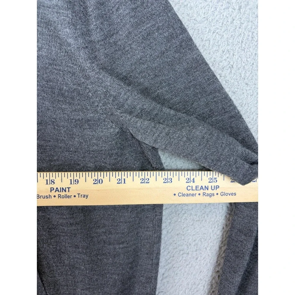 Banana Republic Sweater Mens XL Gray Merino Blend Full Zip Mock Neck Knit Mens
